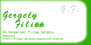 gergely filipp business card